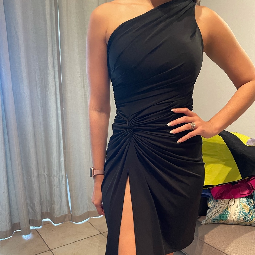 🔥Like & I’ll Discount: Sexy Slit Black Dress